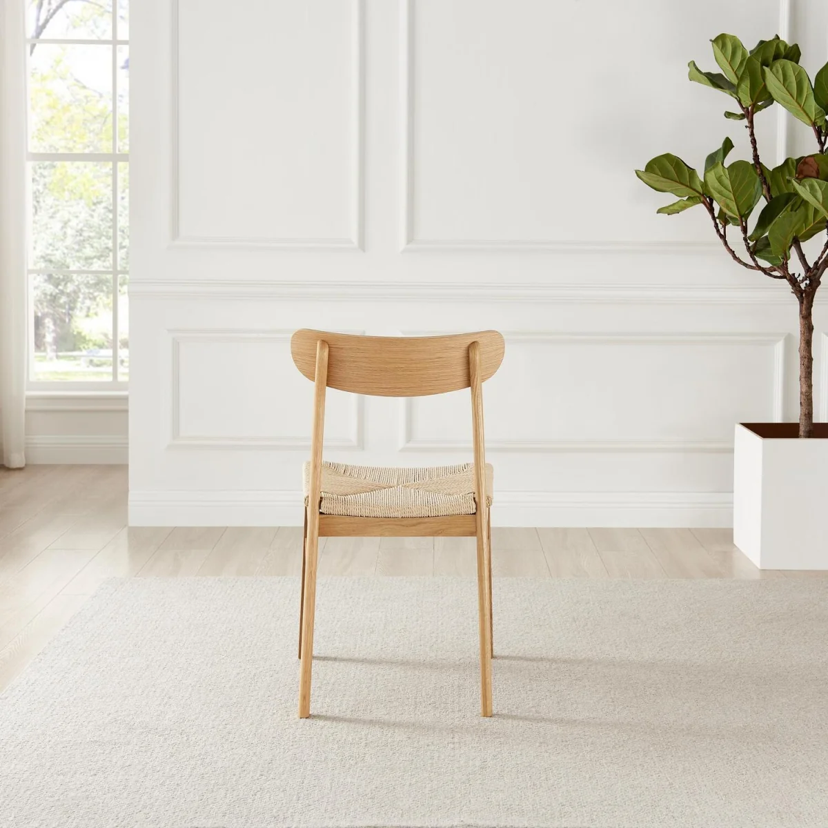 Mette Round Oak Veneer Dining Table 4 Bonnie Chairs - Oak – image 18