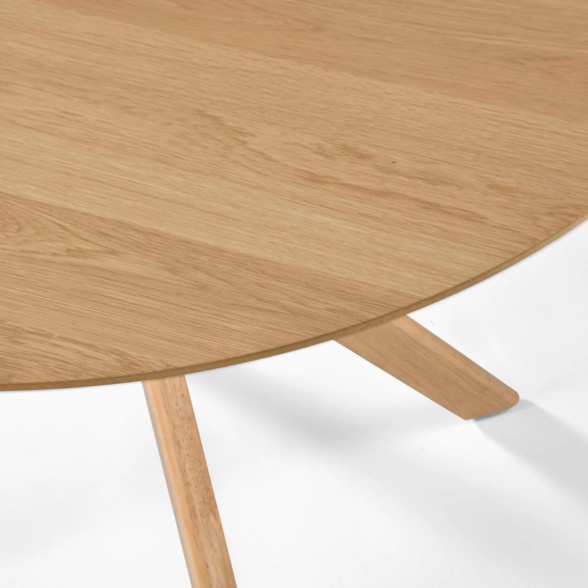 Mette Round Oak Veneer Dining Table 4 Bonnie Chairs - Oak – image 6