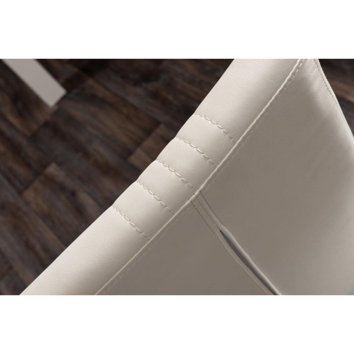 Florini White Glass And Metal V Dining Table And 6 Willow Dining Chairs Set - White – image 15