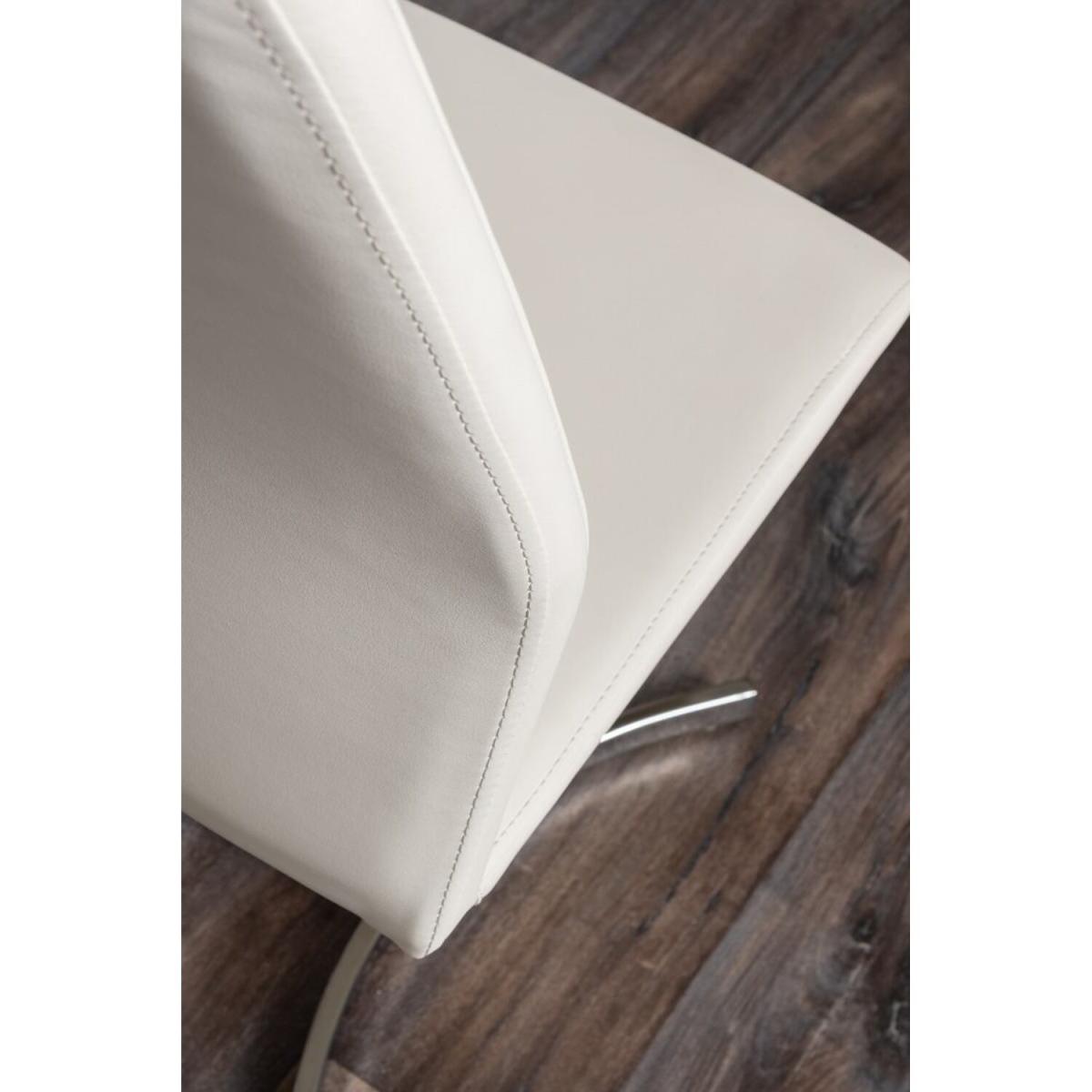 Florini White Glass And Metal V Dining Table And 6 Willow Dining Chairs Set - White – image 6