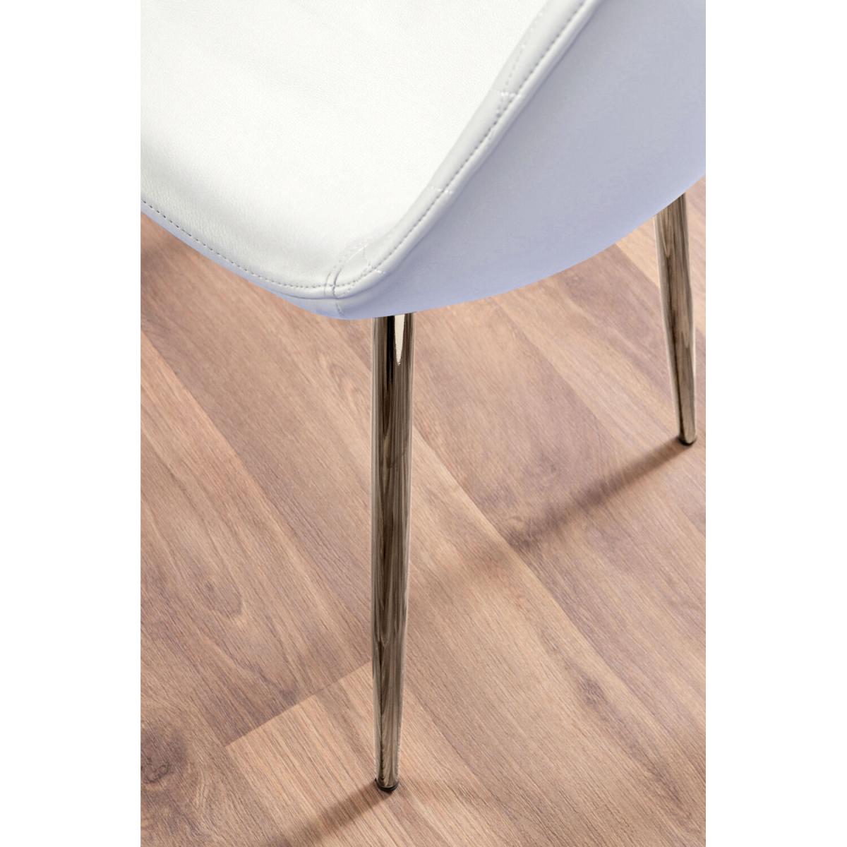 Kylo White Marble Effect Dining Table and 6 Corona Silver Chairs - Cappuccino – image 31