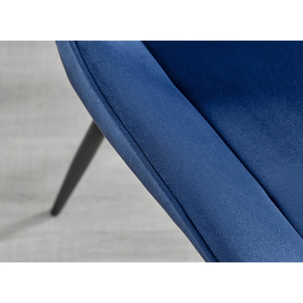 Imperia 4 Grey Dining Table and 4 Pesaro Black Leg Chairs - Blue – image 9