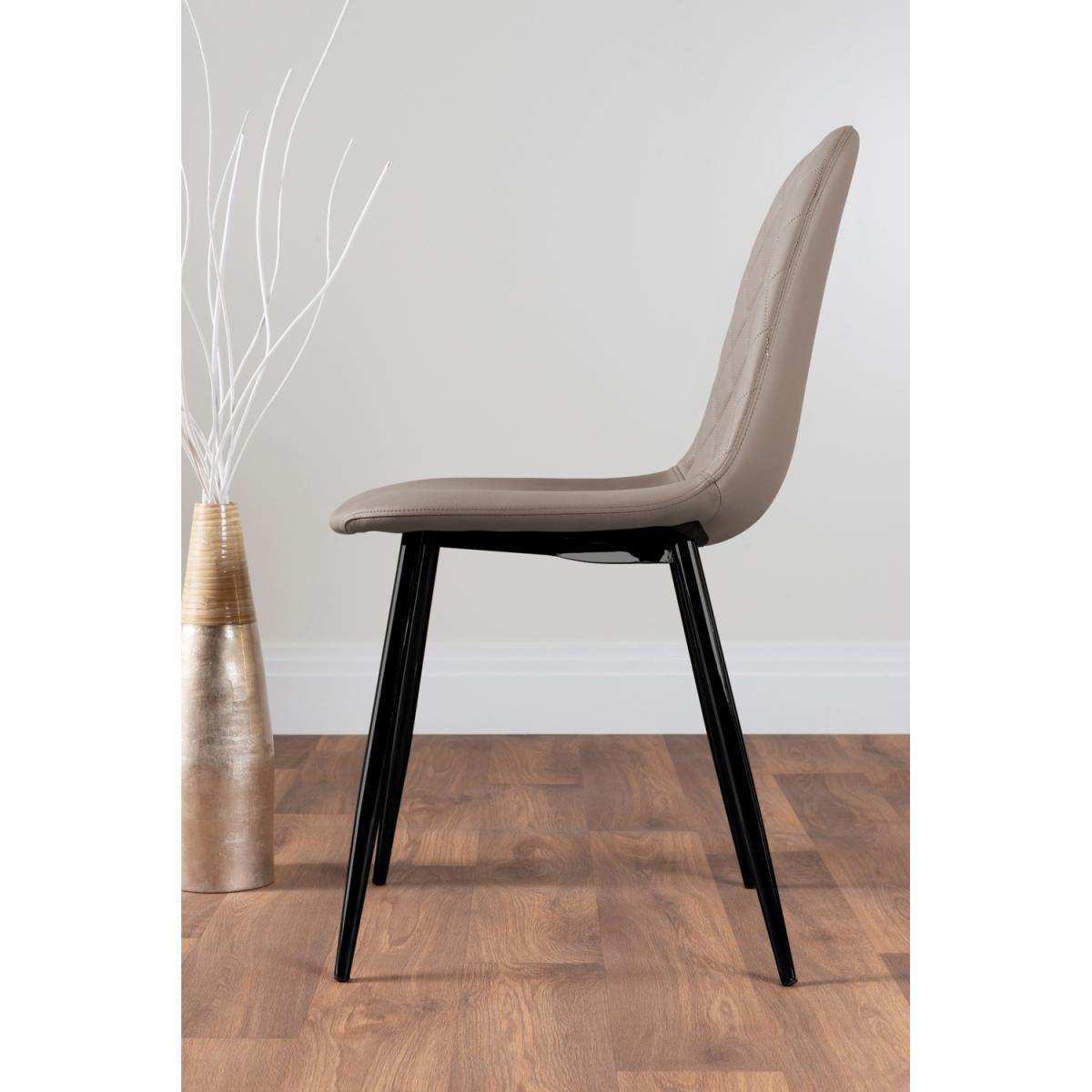 Imperia 4 Black Dining Table and 4 Corona Black Leg Chairs - Yellow – image 3