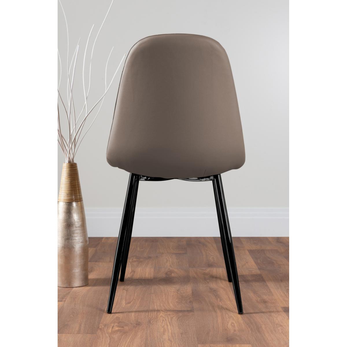 Imperia 4 Black Dining Table and 4 Corona Black Leg Chairs - Yellow – image 4