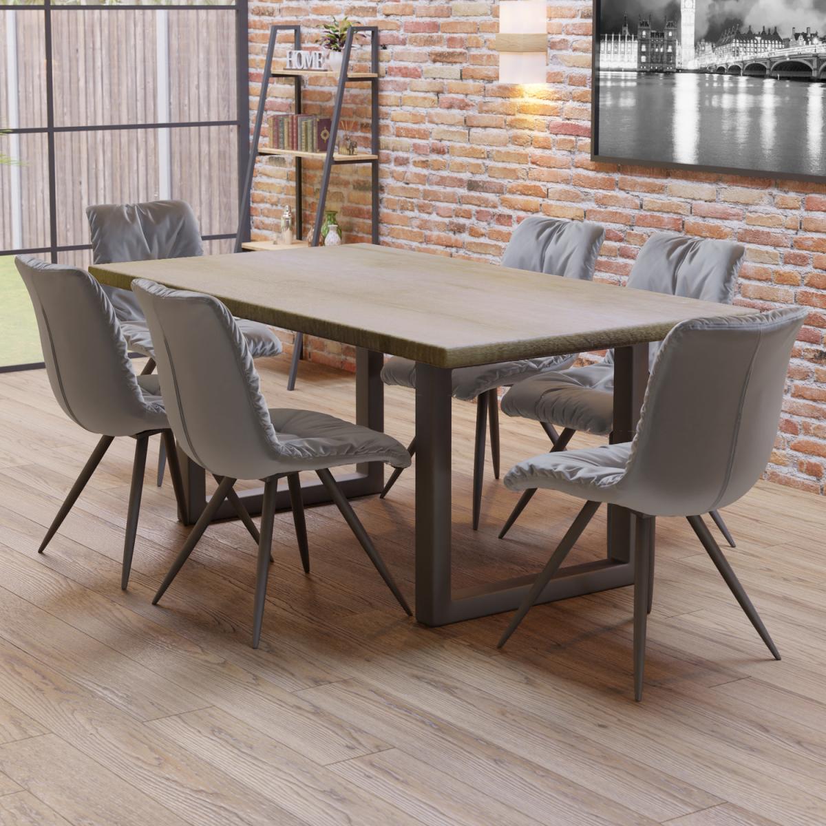 Burton Dining Set - Light Brown / Blue – image 9
