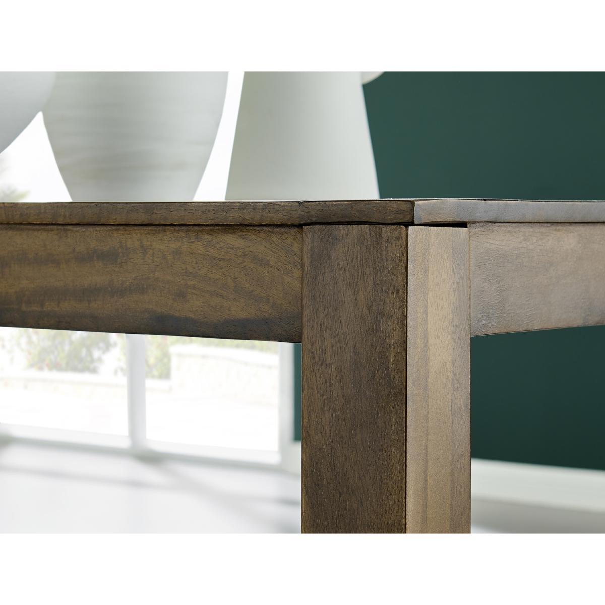 Anders Dark Walnut Wood Dining Table and 6 Willow Chairs - Mustard – image 4