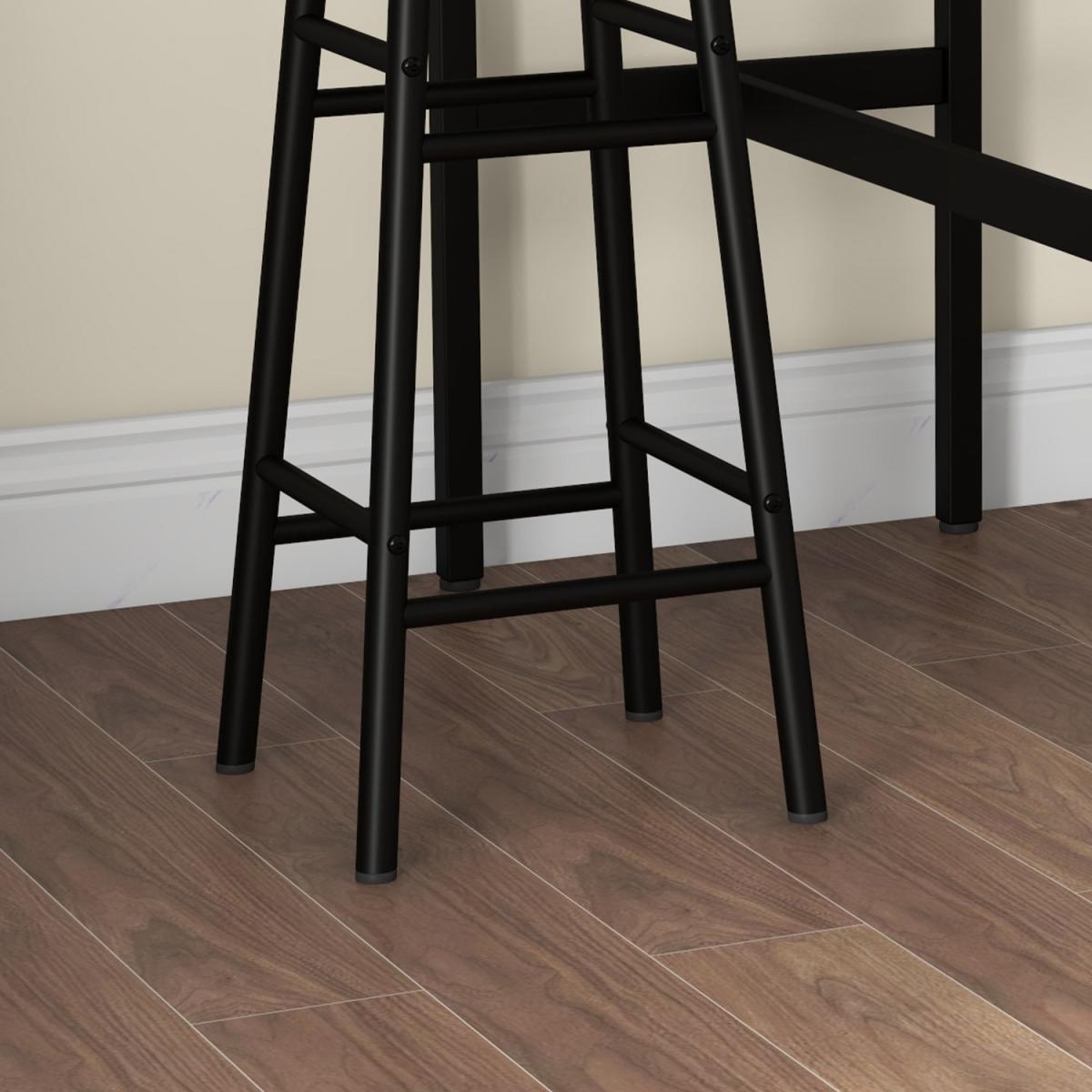 3 Piece Bar Table Set with 2 Stools for Small Space - Grey – image 5