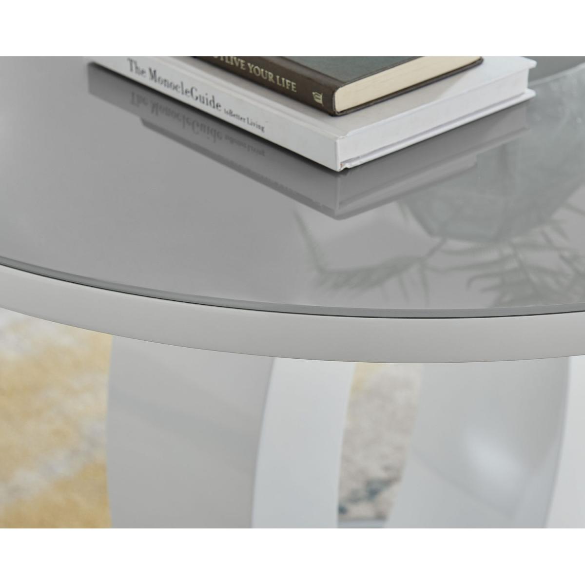 Giovani Round Grey Large 120cm Table  6 Gold Leg Milan Chairs - Mustard – image 11