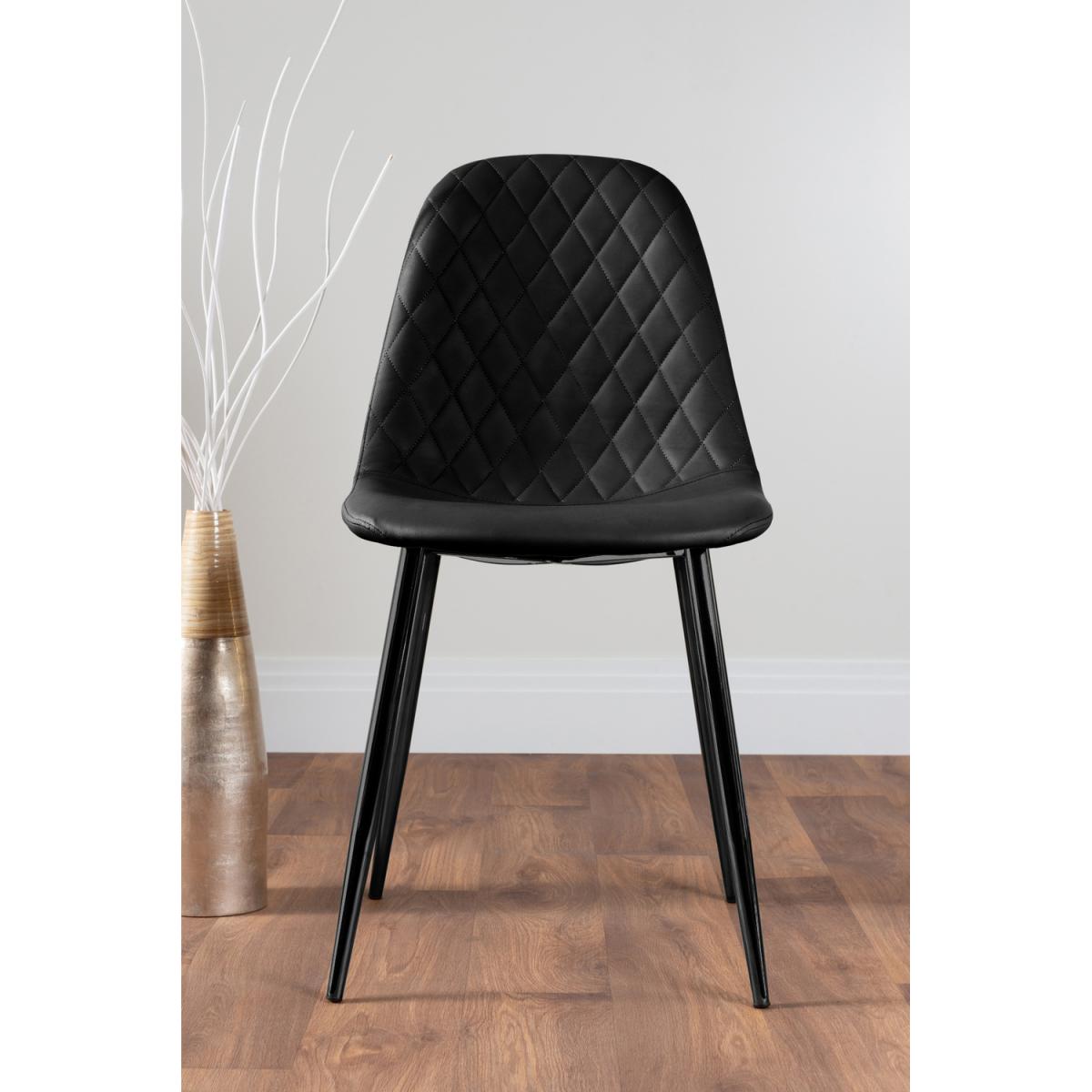Anders Honey Solid Wood Dining Table  6 Corona Black Leg Chairs - Black – image 7