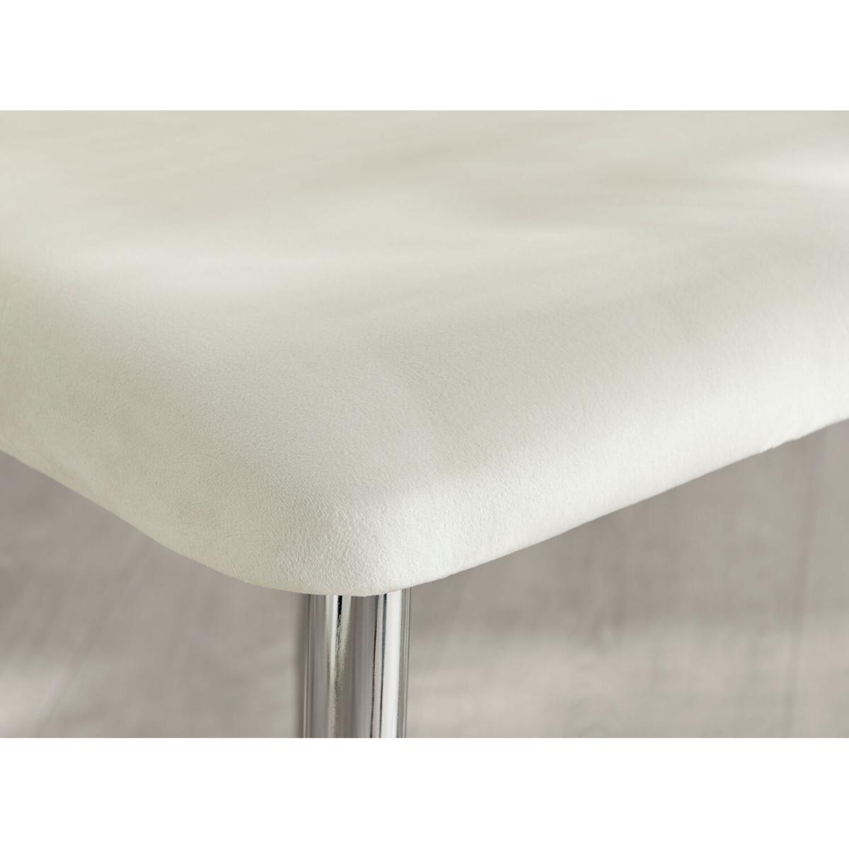 Palma Black High Gloss Round Dining Table and 6 Arlon Silver Leg Chairs - Grey – image 24