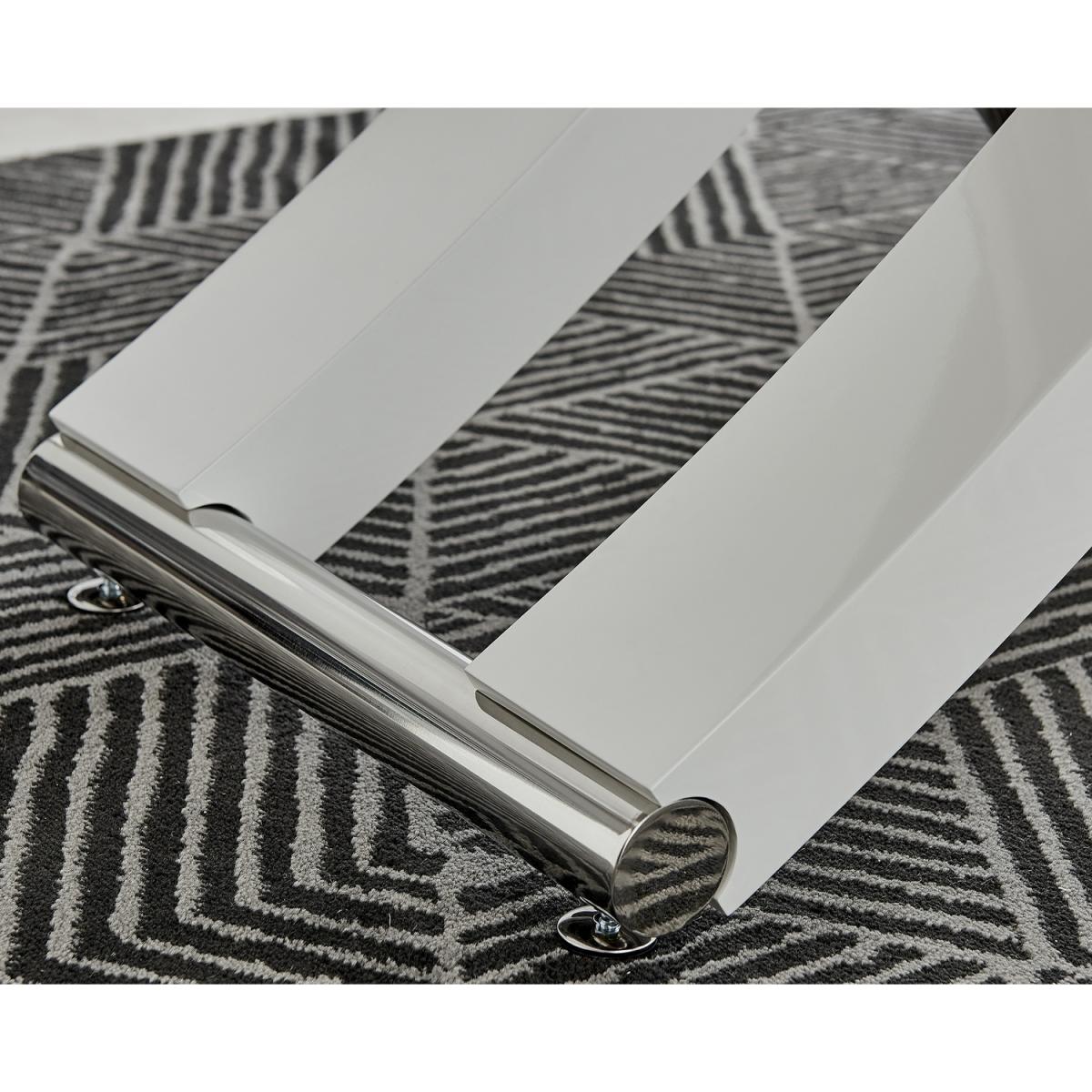 Mayfair 4 White Dining Table  4 Pesaro Black Leg Chairs - Grey – image 12