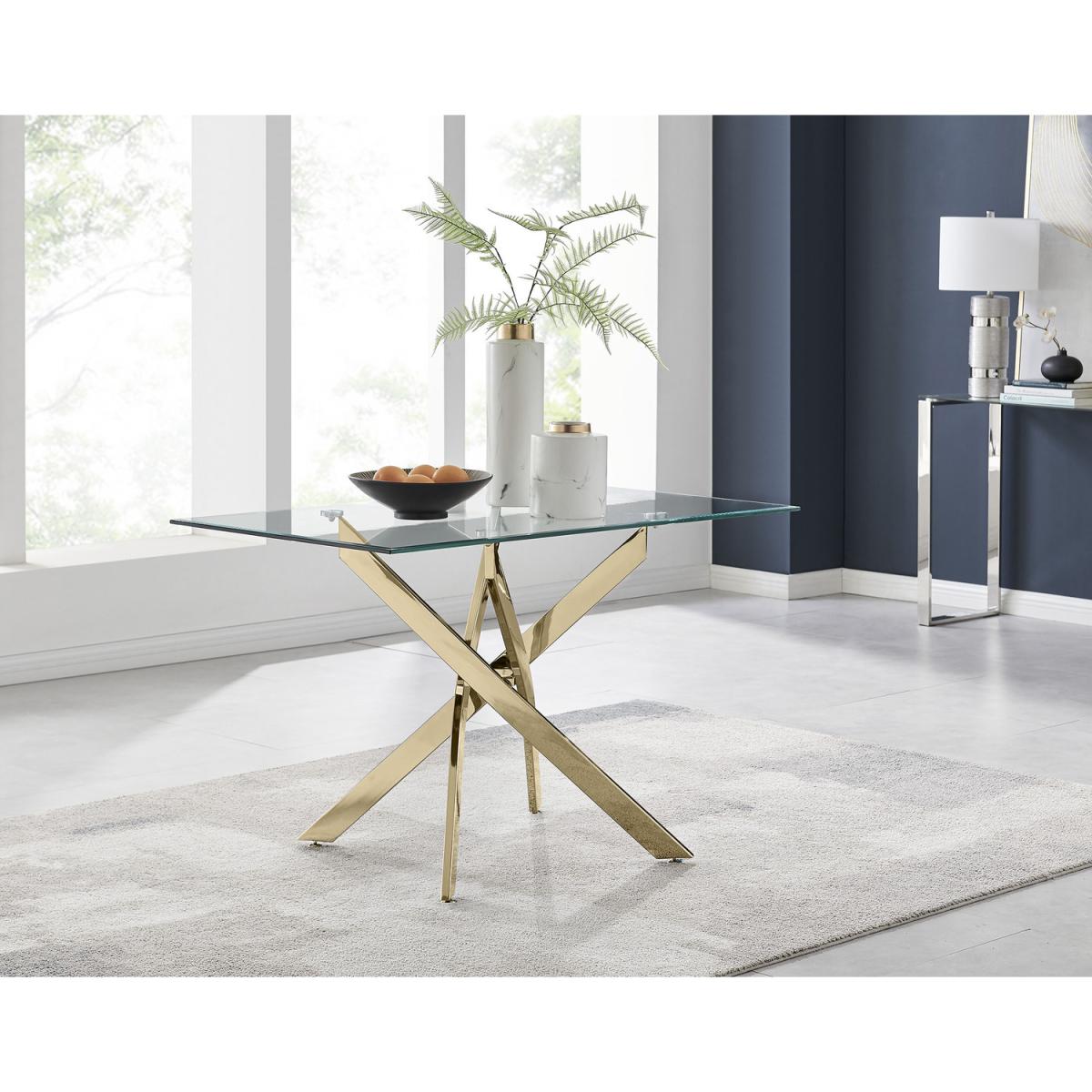 Leonardo Dining Table and 4 Pesaro Black Leg Chairs - Green – image 3