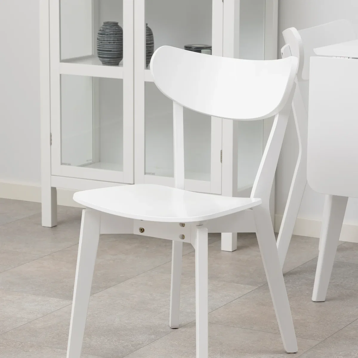 Roxby Square Dining Table in White 120x80cm includes 2 Roxby Dining Chairs in White - White – image 10