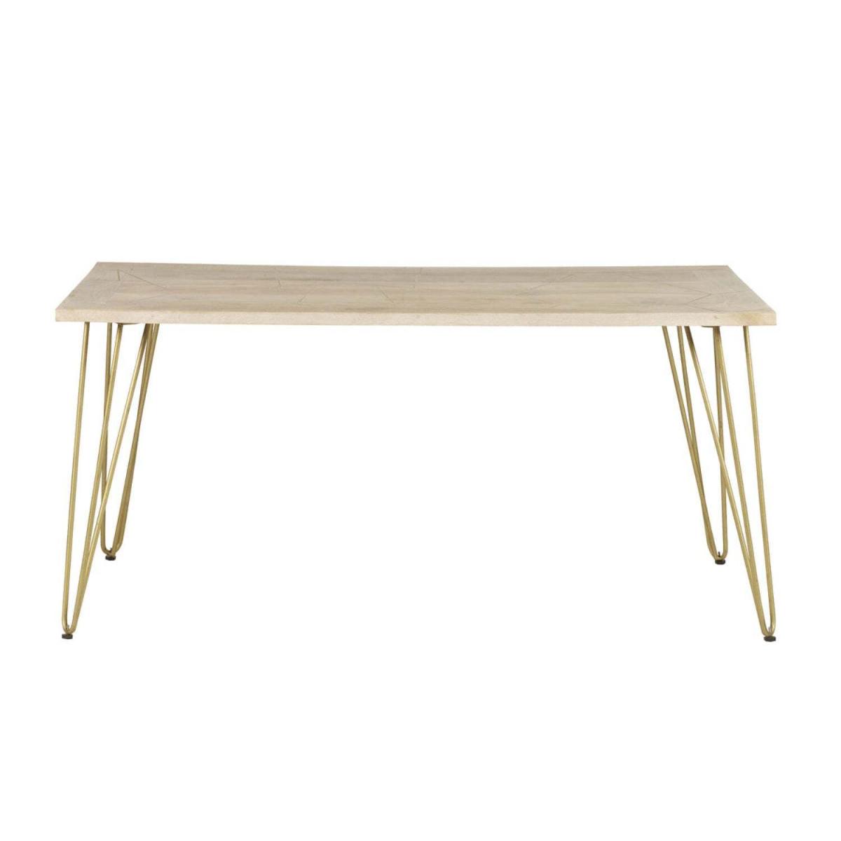 Dallas Light Mango Wooden Rectangular Dining Set Table With 2 Chair 1 Bench - Light Wood – image 5