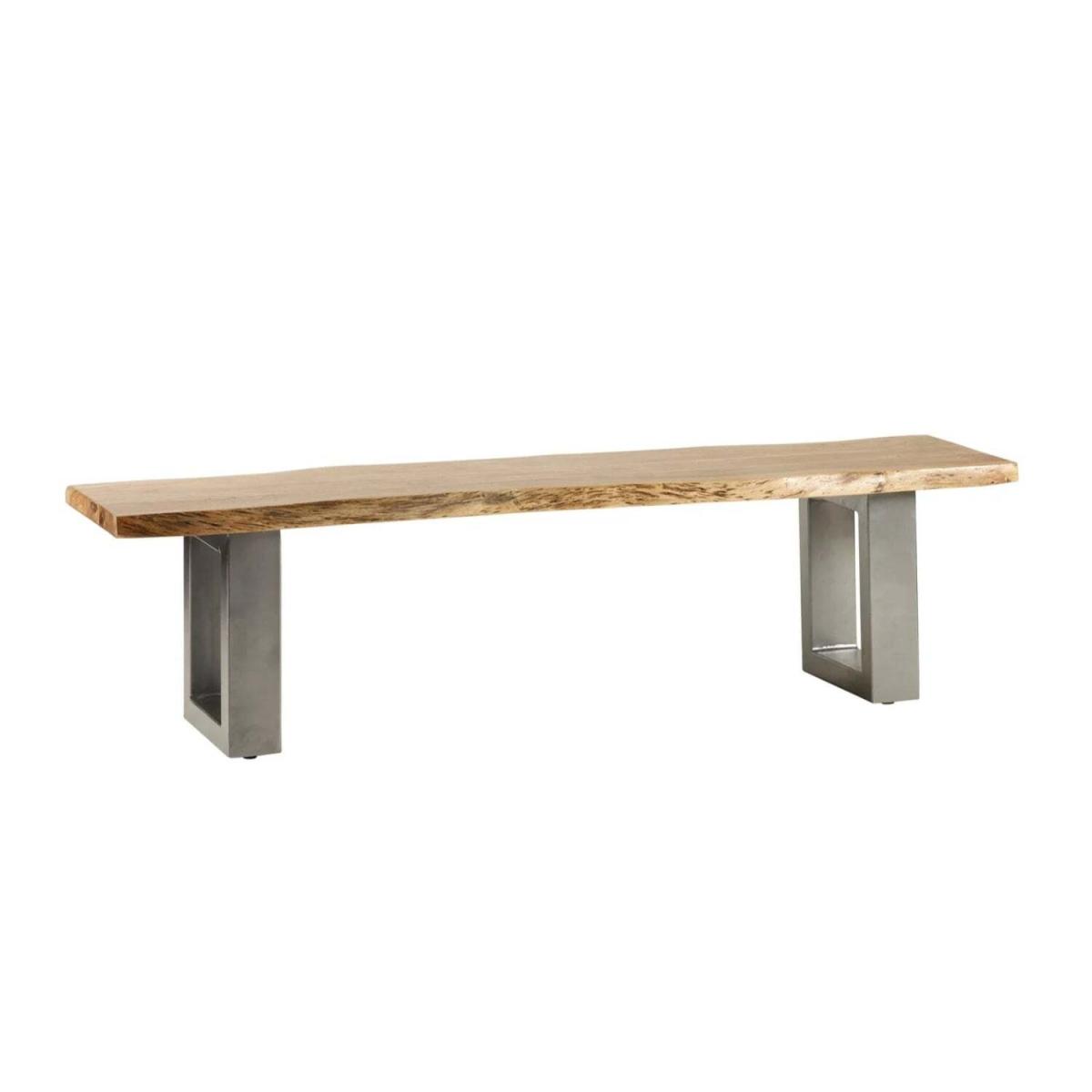 Dallas Light Mango Wooden Rectangular Dining Set Table With 2 Chair 1 Bench - Light Wood – image 7