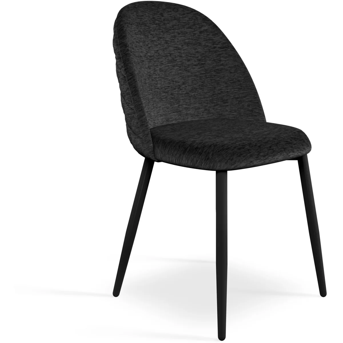Calne Concrete Table W Blk Leg+ Raye Velvet Dining Chair Set Of 4 - Beige – image 12