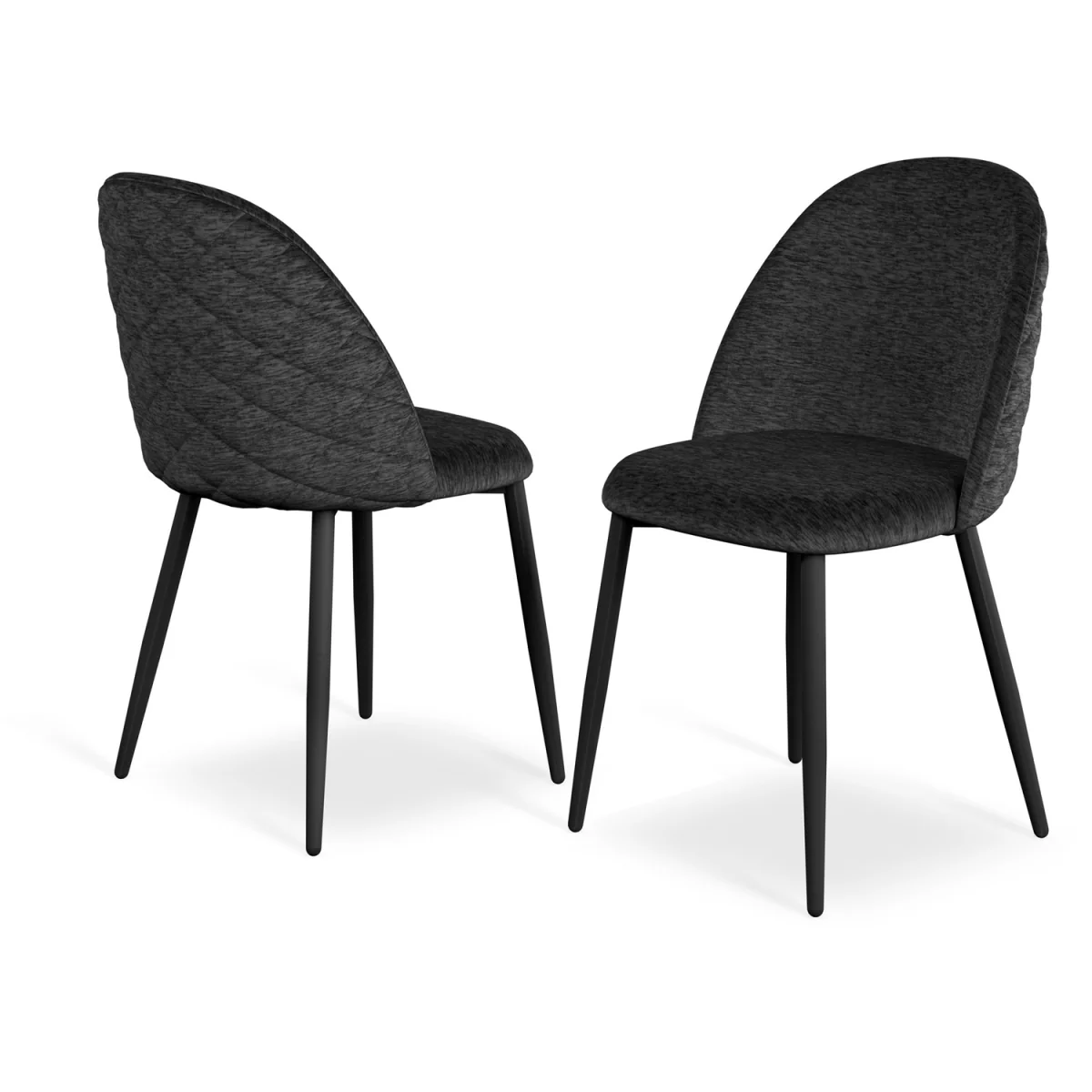 Calne Concrete Table W Blk Leg+ Raye Velvet Dining Chair Set Of 4 - Beige – image 13
