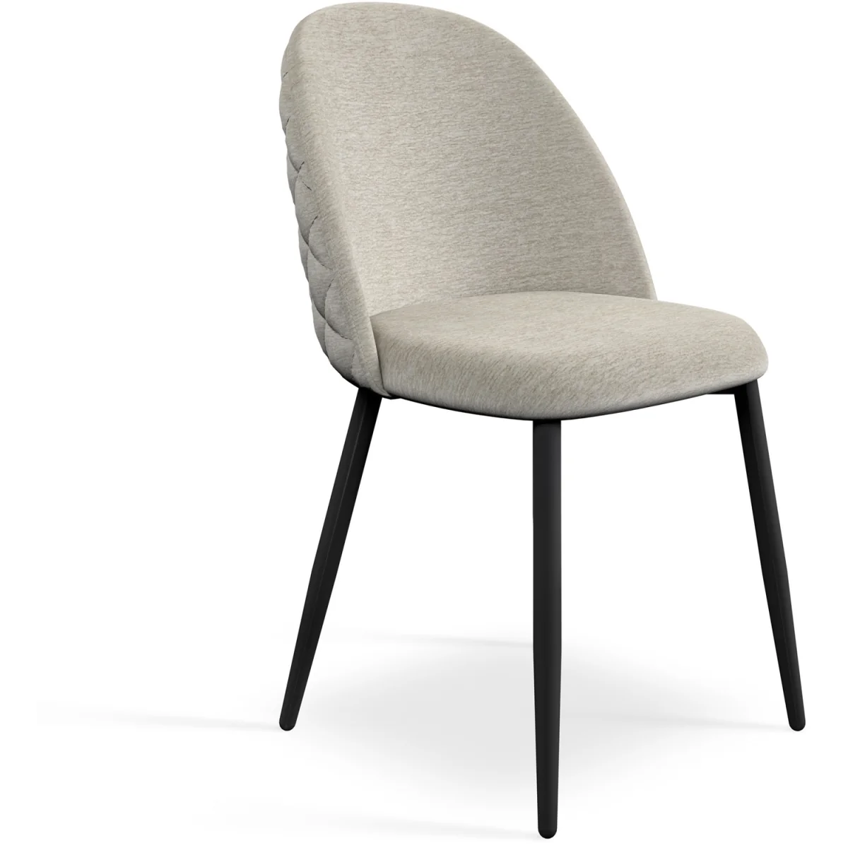 Calne Concrete Table W Blk Leg+ Raye Velvet Dining Chair Set Of 4 - Beige – image 8