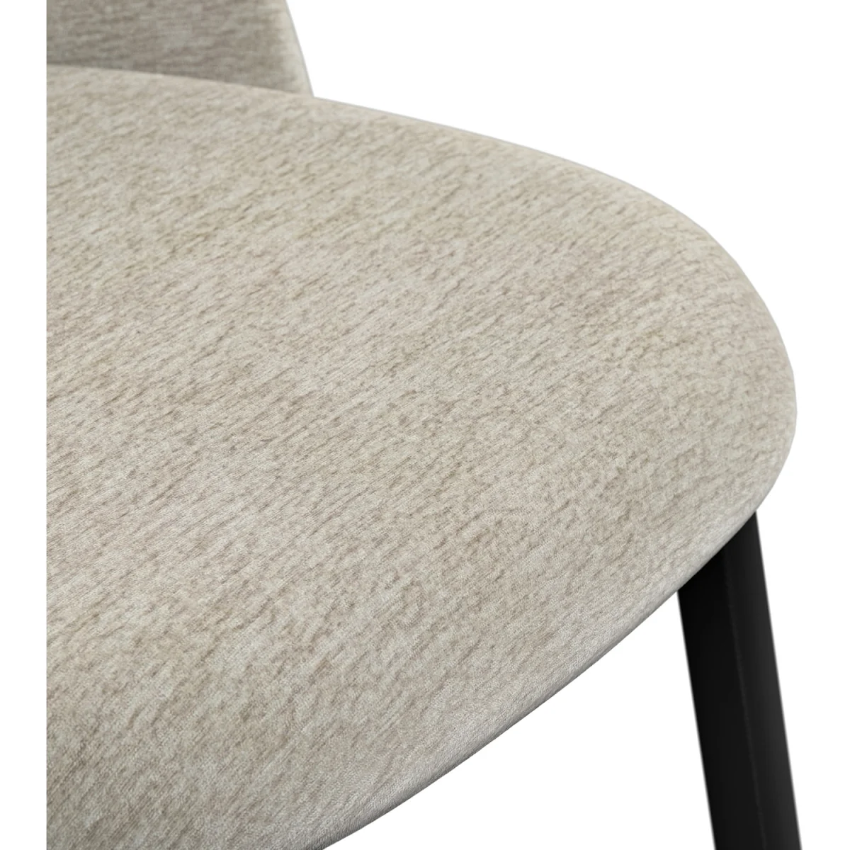 Calne Concrete Table W Blk Leg+ Raye Velvet Dining Chair Set Of 4 - Beige – image 9