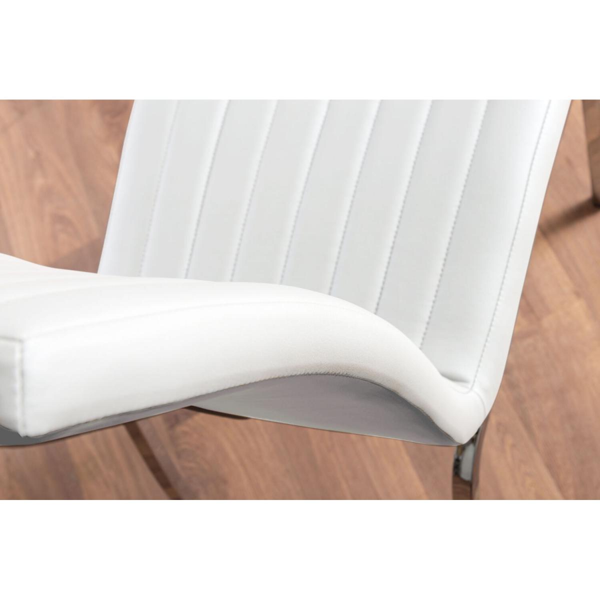 Kylo White High Gloss Dining Table and 4 Isco Chairs - White – image 12