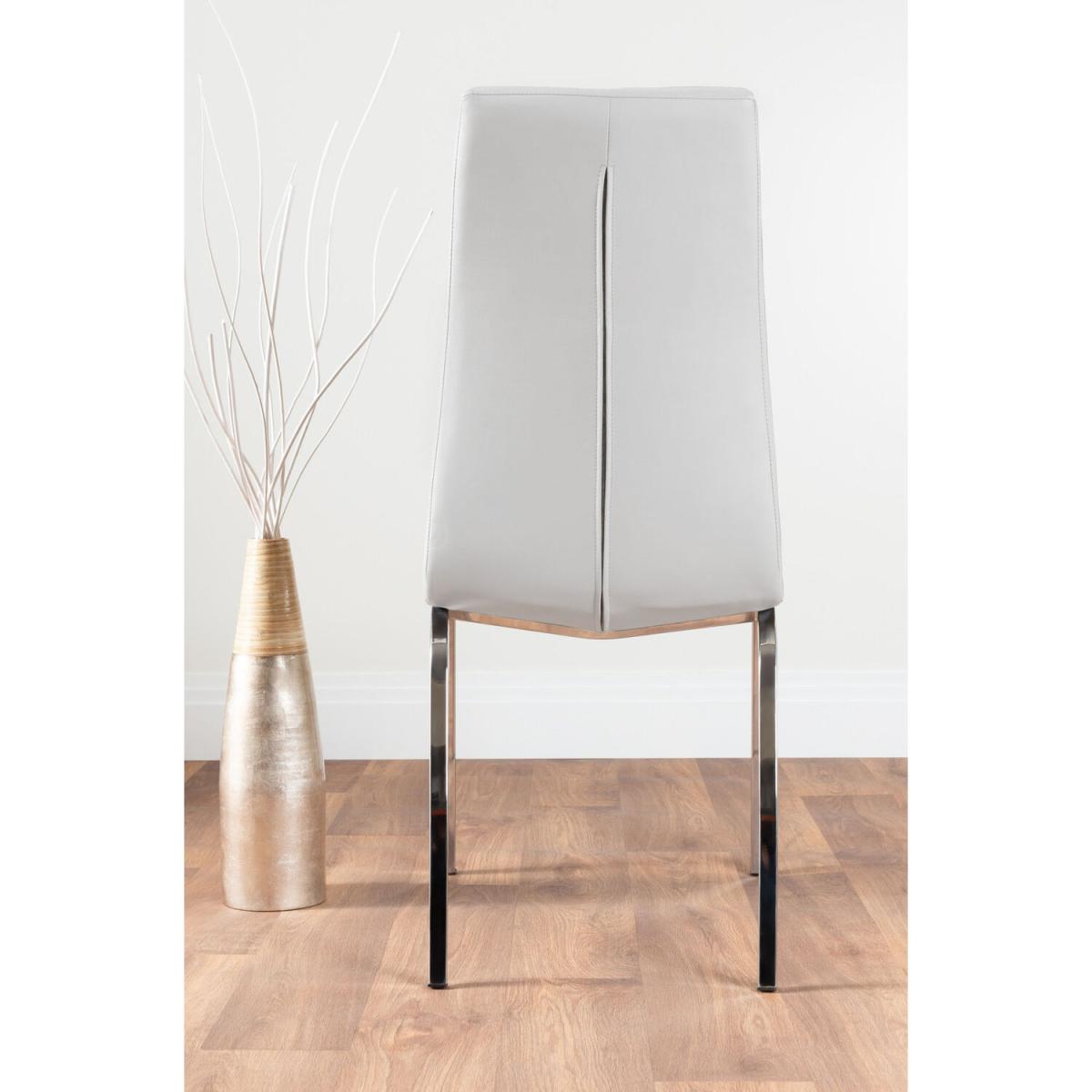 Kylo White High Gloss Dining Table and 4 Isco Chairs - White – image 16