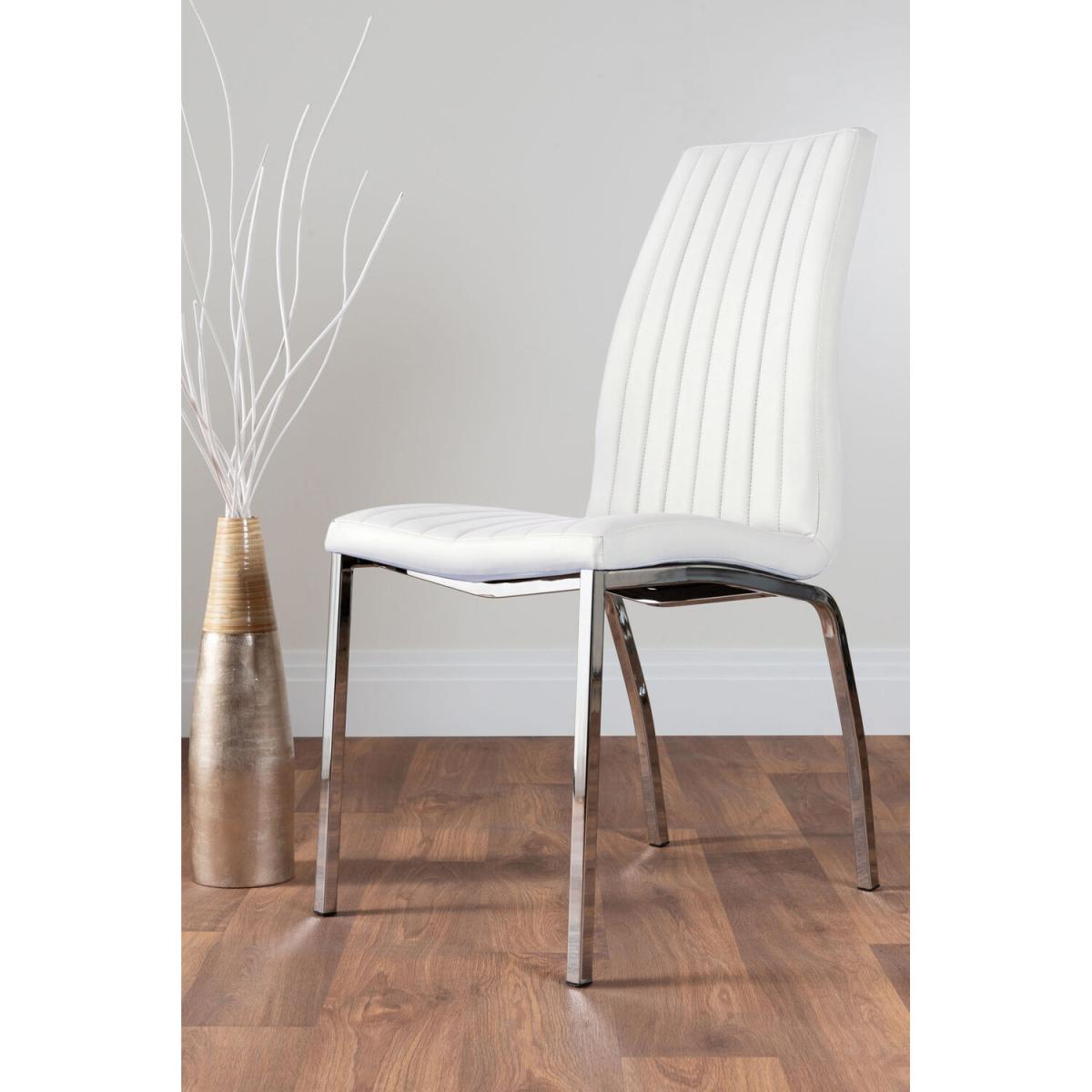 Kylo White High Gloss Dining Table and 4 Isco Chairs - White – image 8