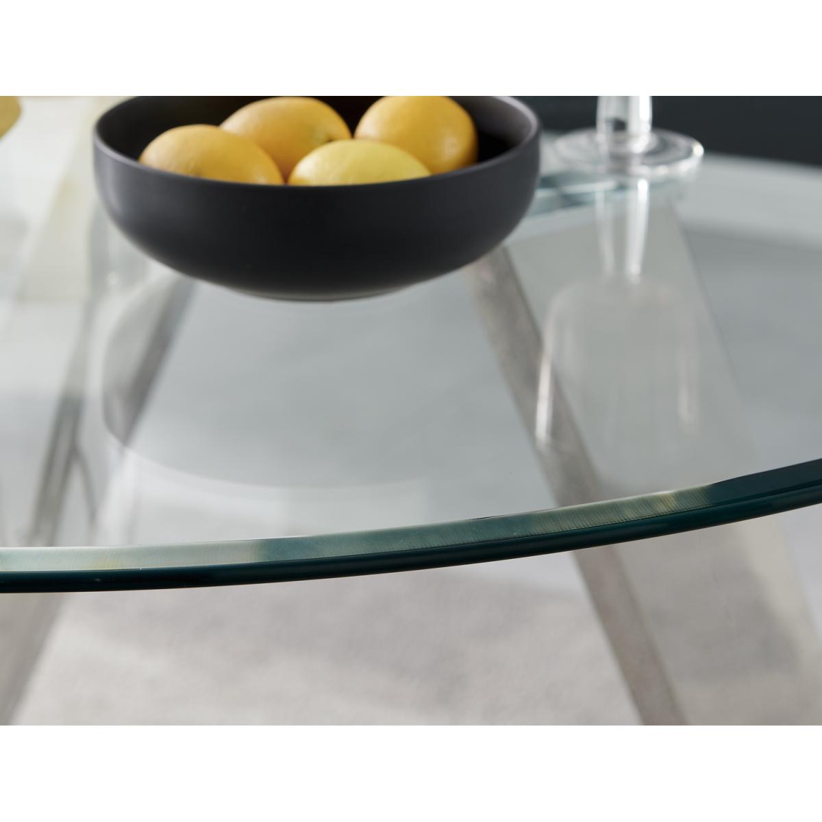 Lugano Round Dining Table and 6 Pesaro Gold Leg Chairs - Green – image 10