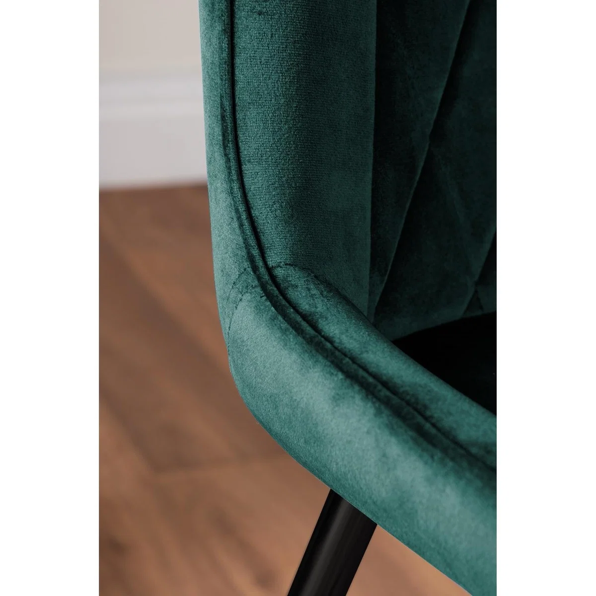 Giovani 6 Black Dining Table 6 Pesaro Black Leg Chairs - Green – image 13