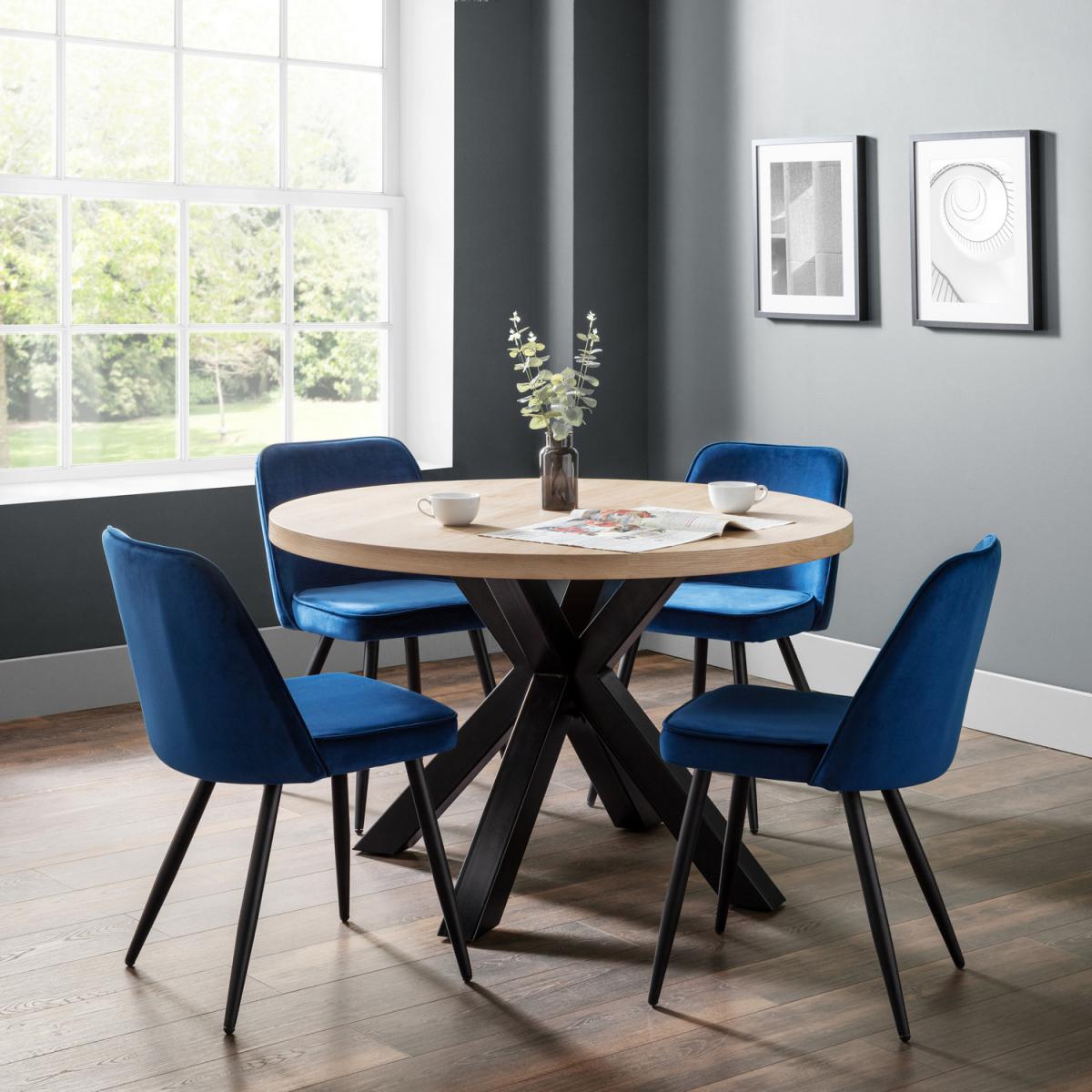 Set Of 2 Burgess Dining Chairs - Blue - Blue – image 3