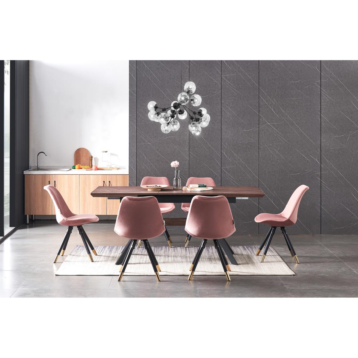 Sofia Blaze LUX Dining Set with an Extendable Table and 6 Chairs - Dark Grey – image 19