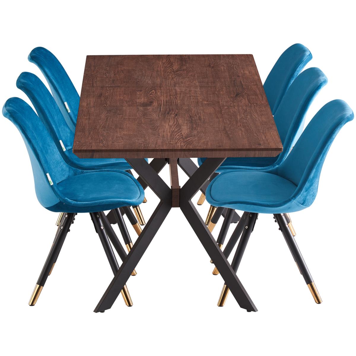 Sofia Blaze LUX Dining Set with an Extendable Table and 6 Chairs - Dark Grey – image 23