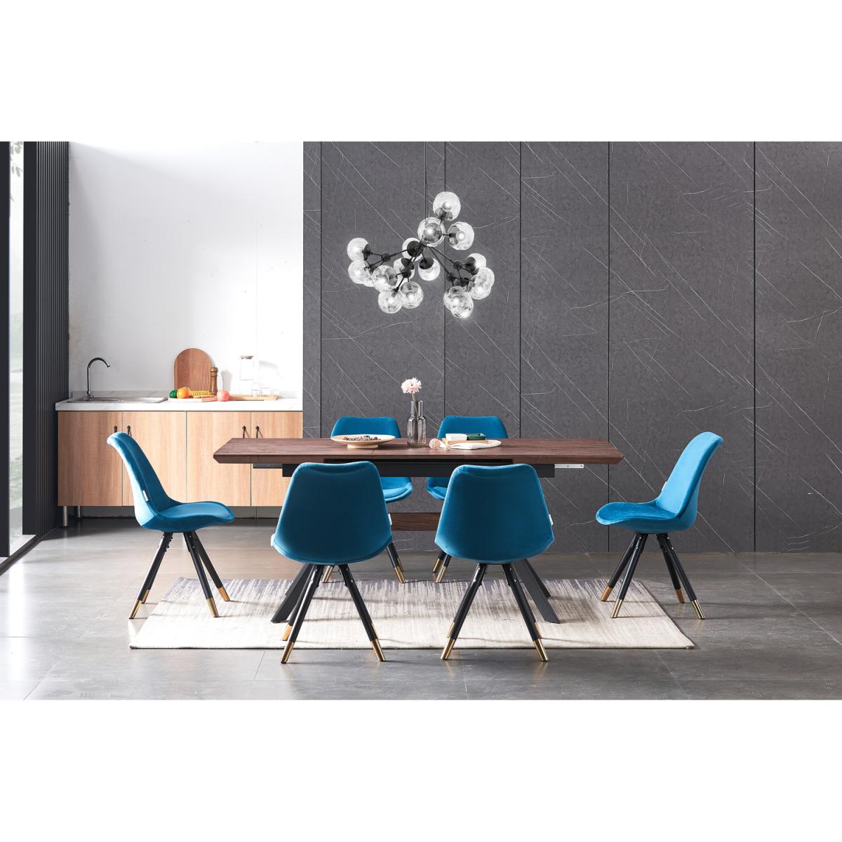 Sofia Blaze LUX Dining Set with an Extendable Table and 6 Chairs - Dark Grey – image 24
