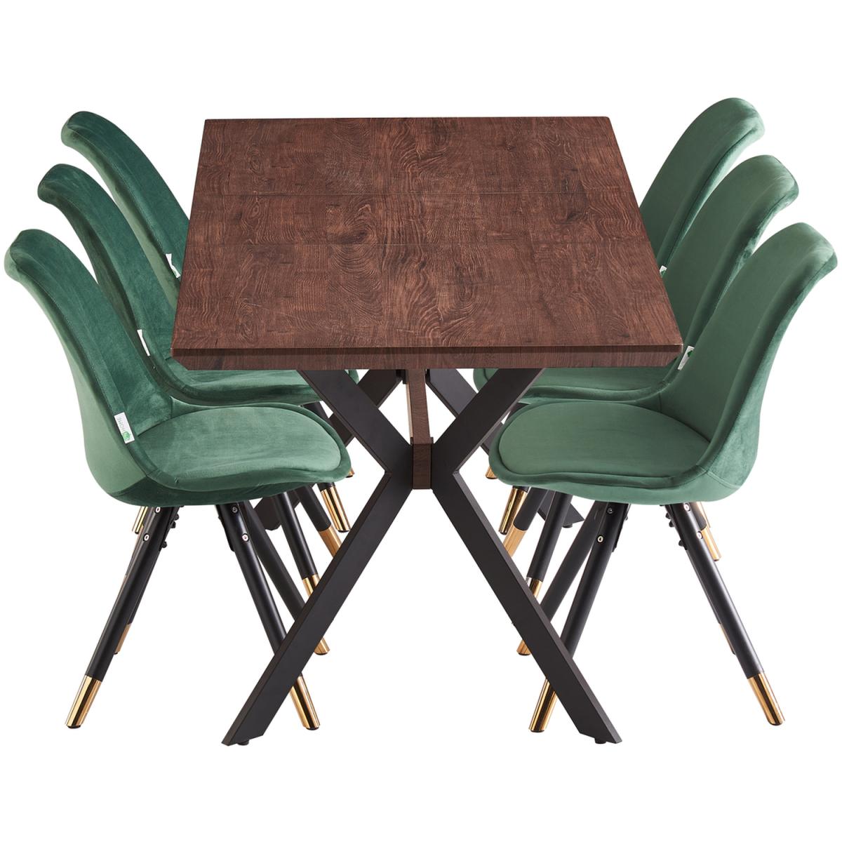 Sofia Blaze LUX Dining Set with an Extendable Table and 6 Chairs - Dark Grey – image 6