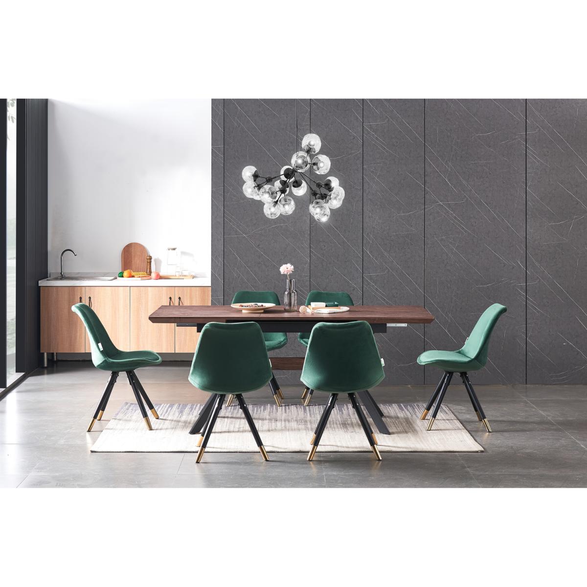 Sofia Blaze LUX Dining Set with an Extendable Table and 6 Chairs - Dark Grey – image 7