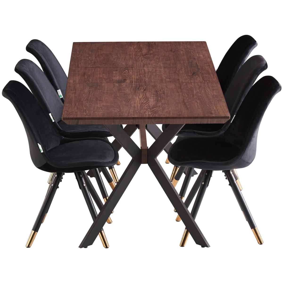 Sofia Blaze LUX Dining Set with an Extendable Table and 6 Chairs - Dark Grey – image 10