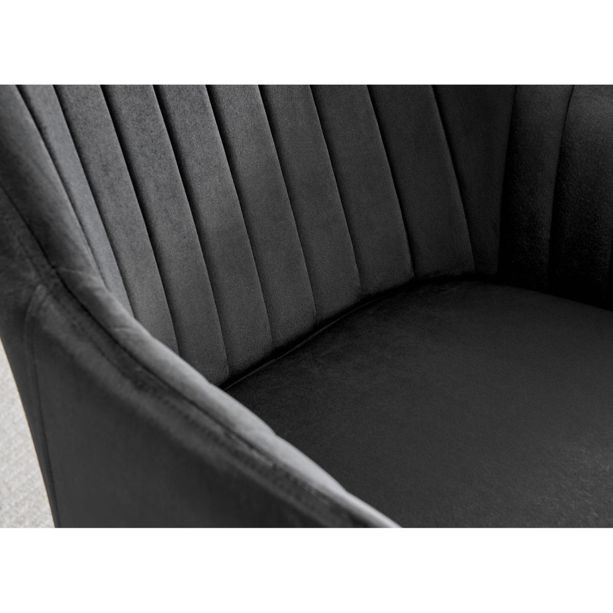 Anders Dark Walnut Wood Dining Table and 4 Calla Black Leg Chairs - Black – image 5