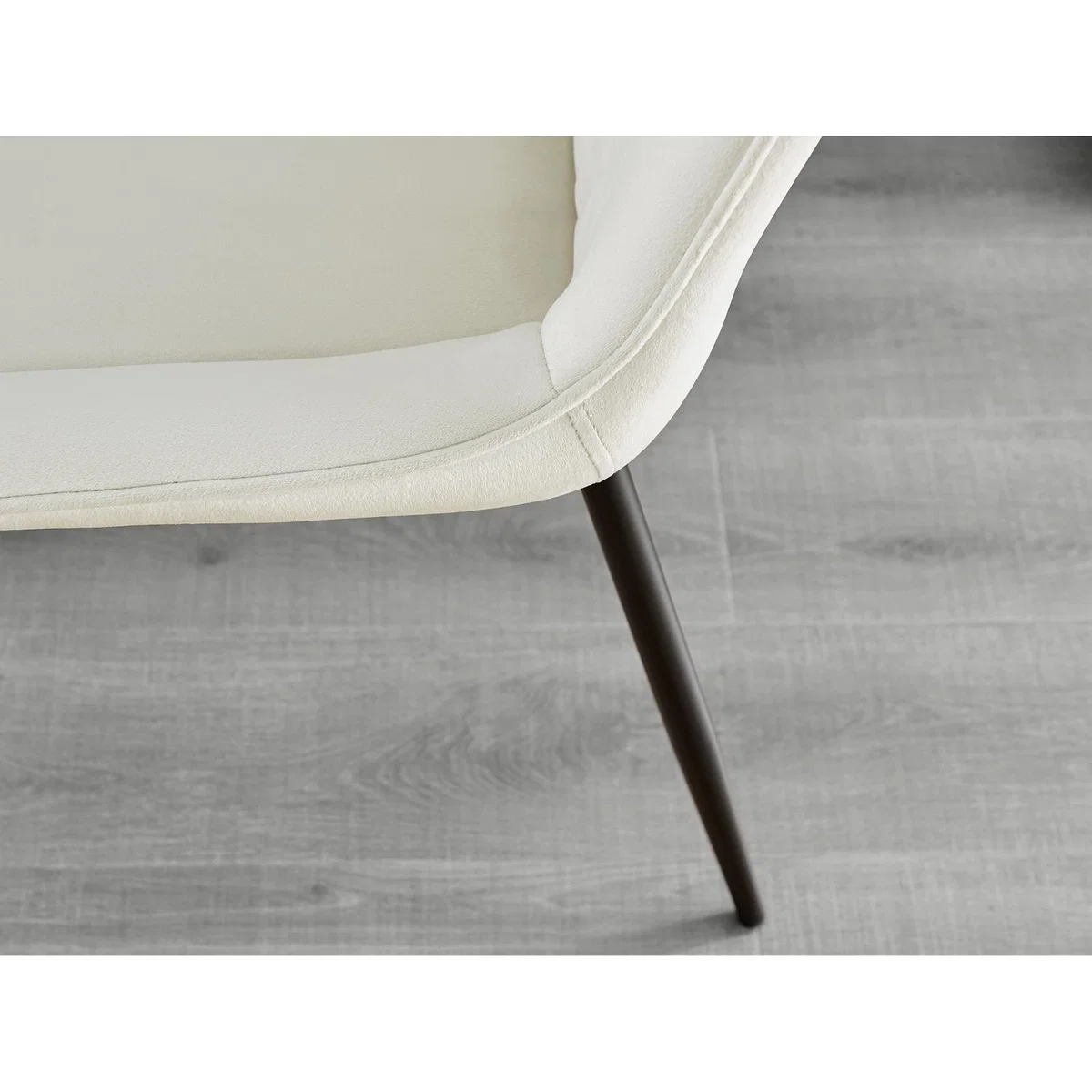 Lira 100cm Grey Metal Extending Dining Table 4 Pesaro Black Leg Chairs - Mustard – image 45