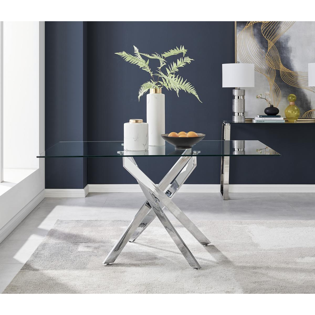 Leonardo Dining Table and 6 Lorenzo Chairs - Grey – image 2