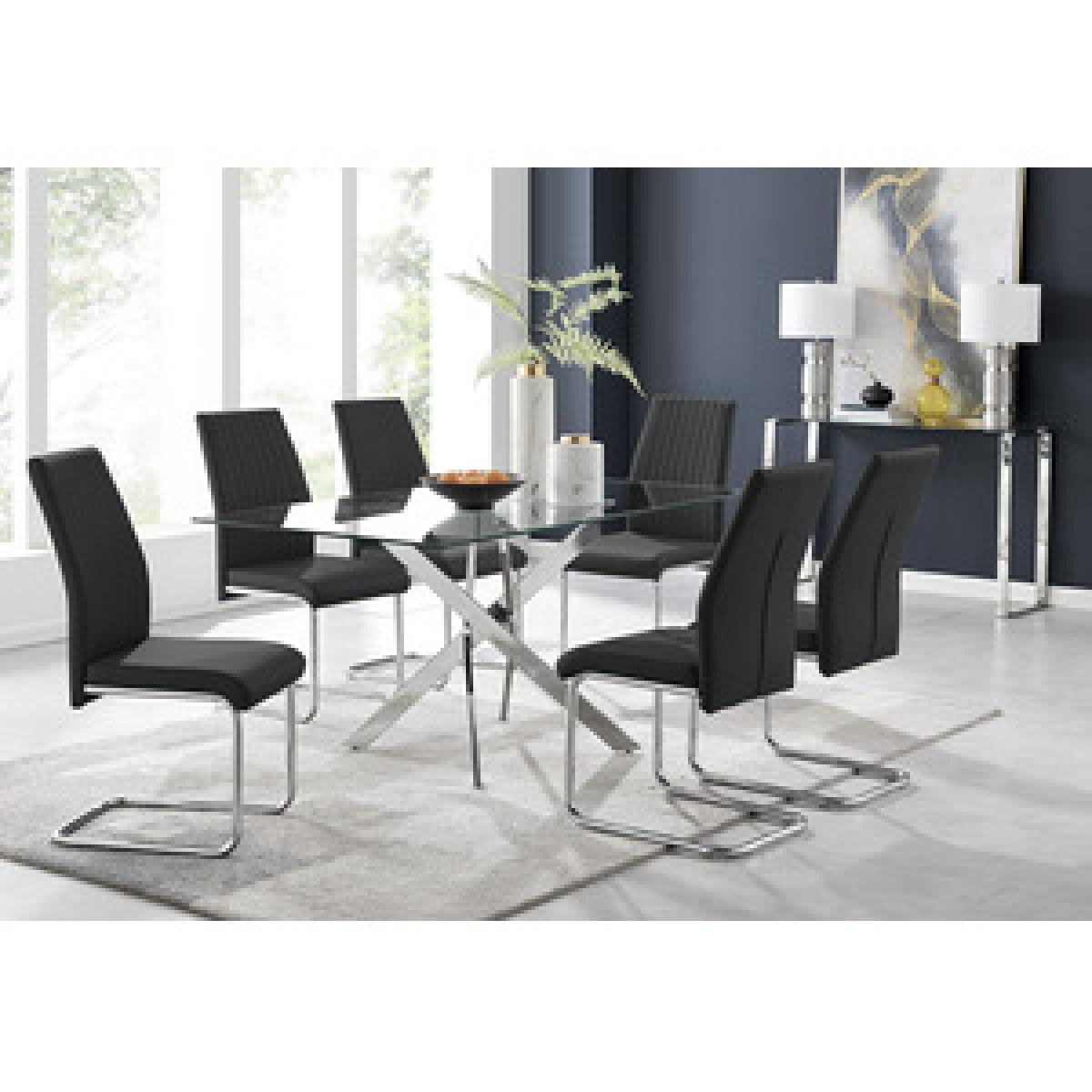 Leonardo Dining Table and 6 Lorenzo Chairs - Grey – image 18