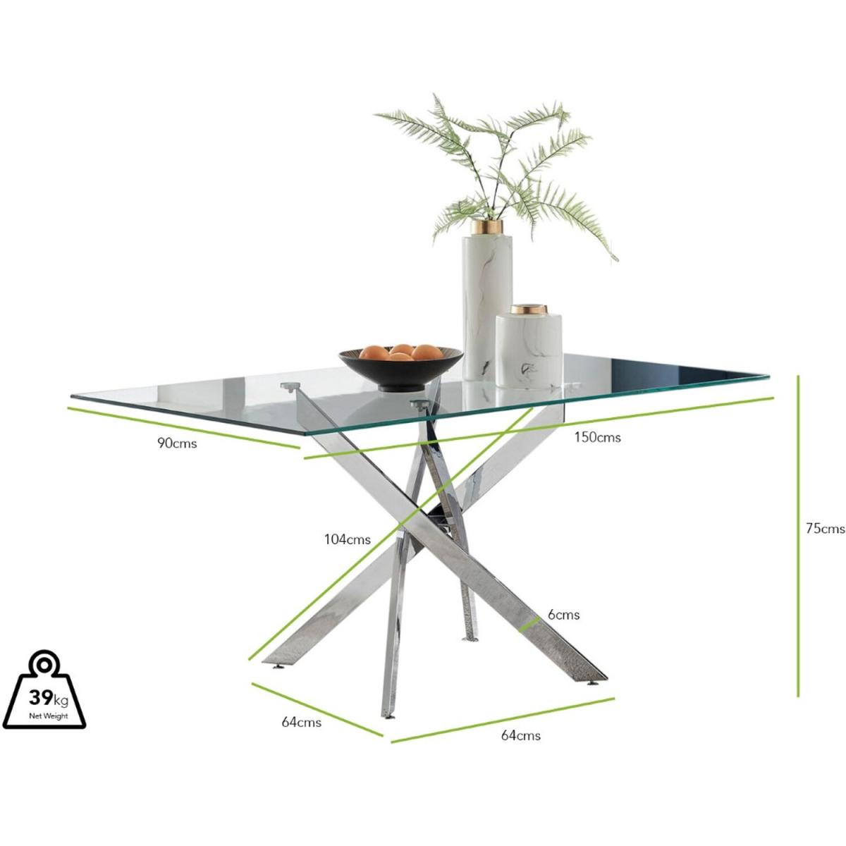 Leonardo Dining Table and 6 Lorenzo Chairs - Grey – image 7