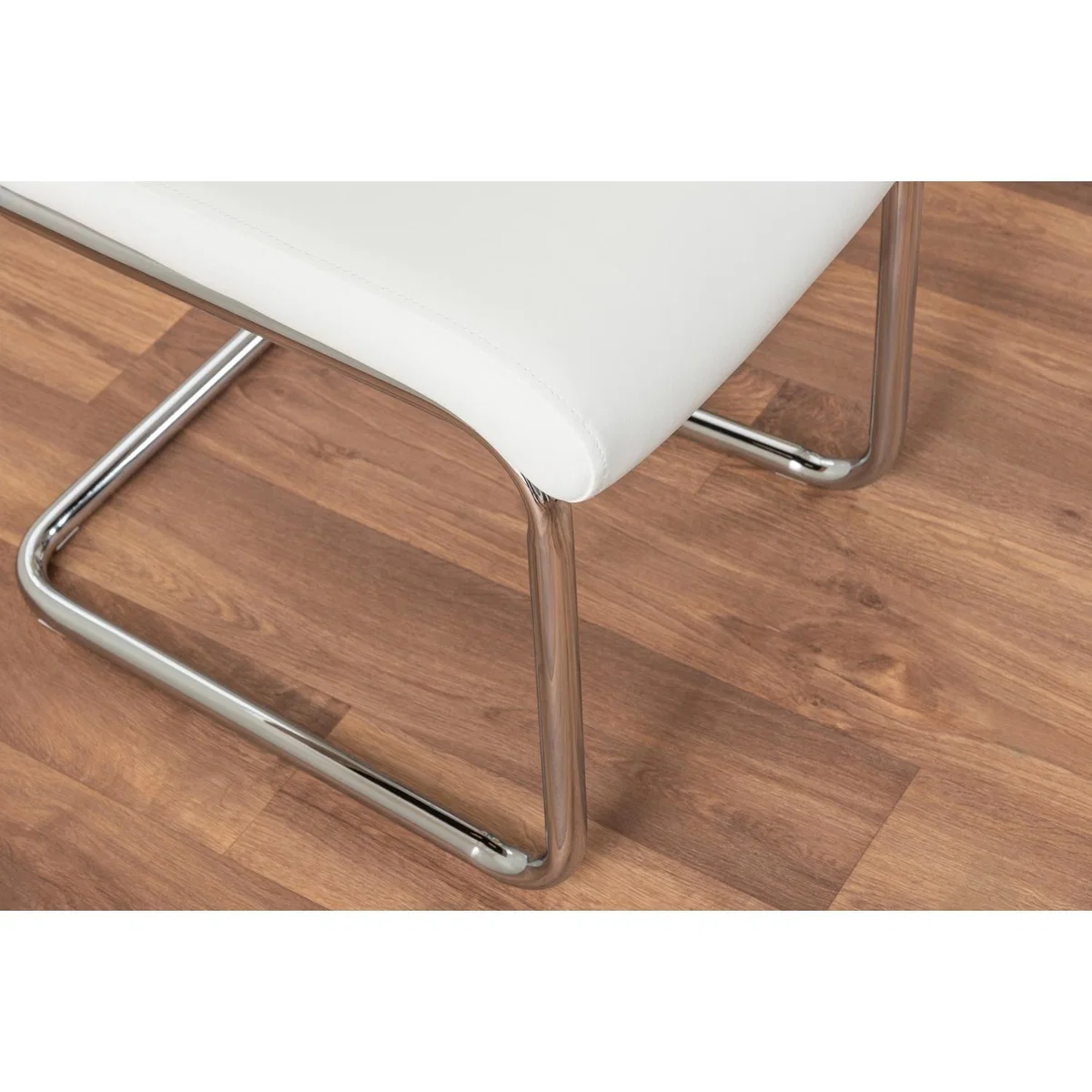 Monza White High Gloss Dining Table  4 Lorenzo Chairs - White – image 8