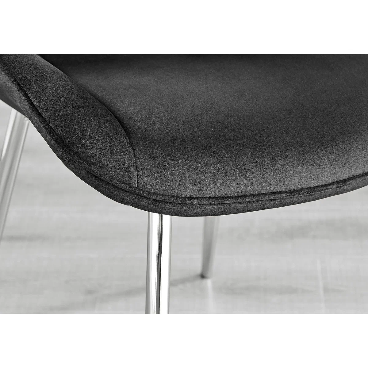 Enna White Glass Extending Dining Table With Four Pesaro Silver Leg Chairs - Navy – image 9