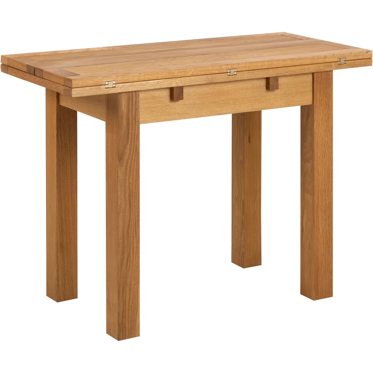 Kenley Extending Dining Table in Oak 45-90cm includes 4 Riano Dining Chairs in Black - Oak & Black – image 3