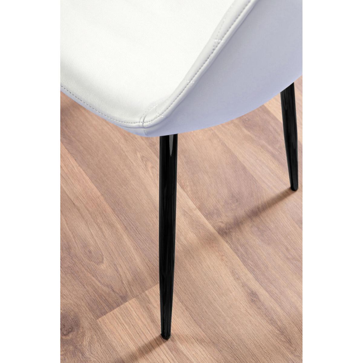Giovani Round BLACK 120cm Table 4 Corona Black Leg Chairs - White – image 5