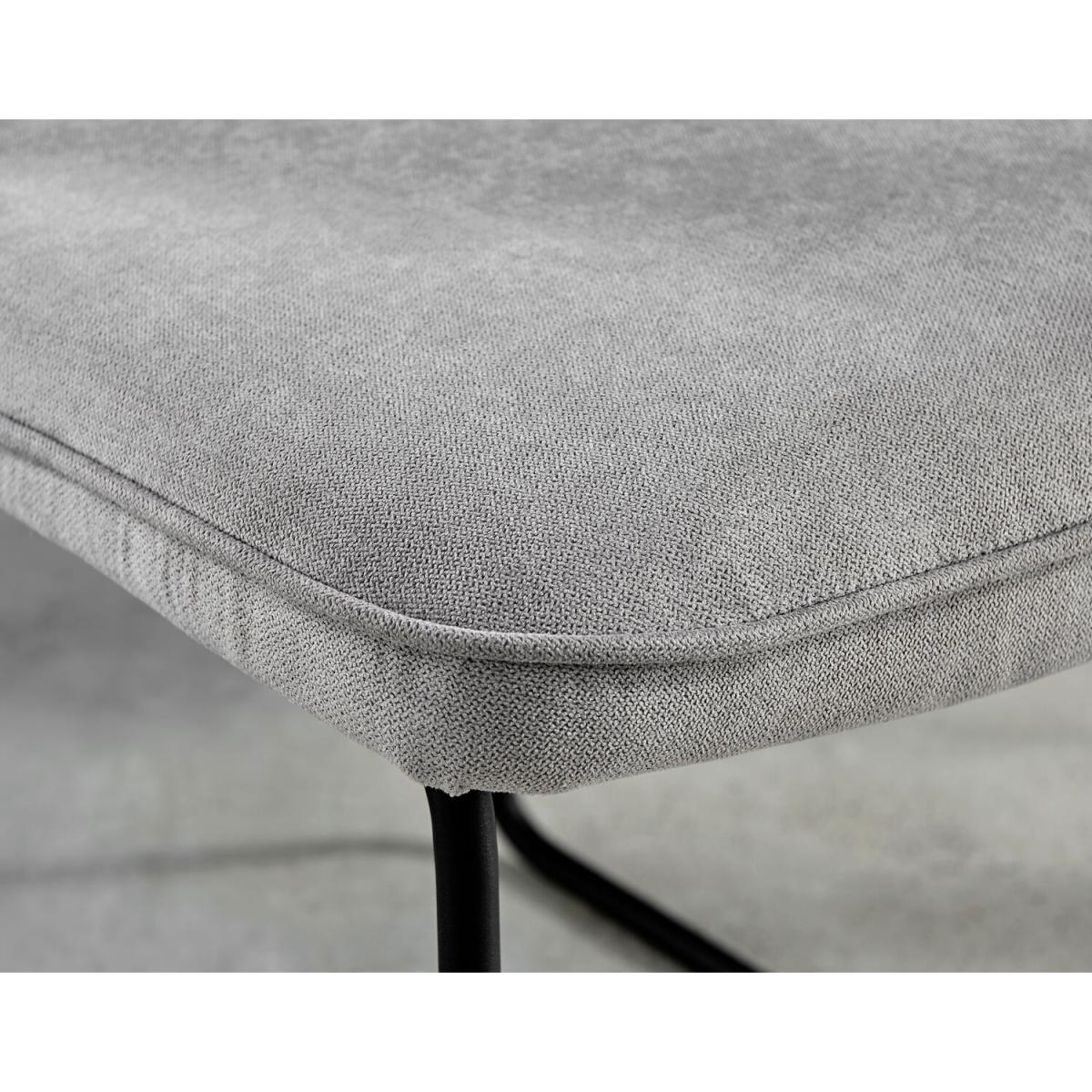 Kylo Brown Wood Effect Dining Table  6 Halle Chairs - Light Grey – image 7