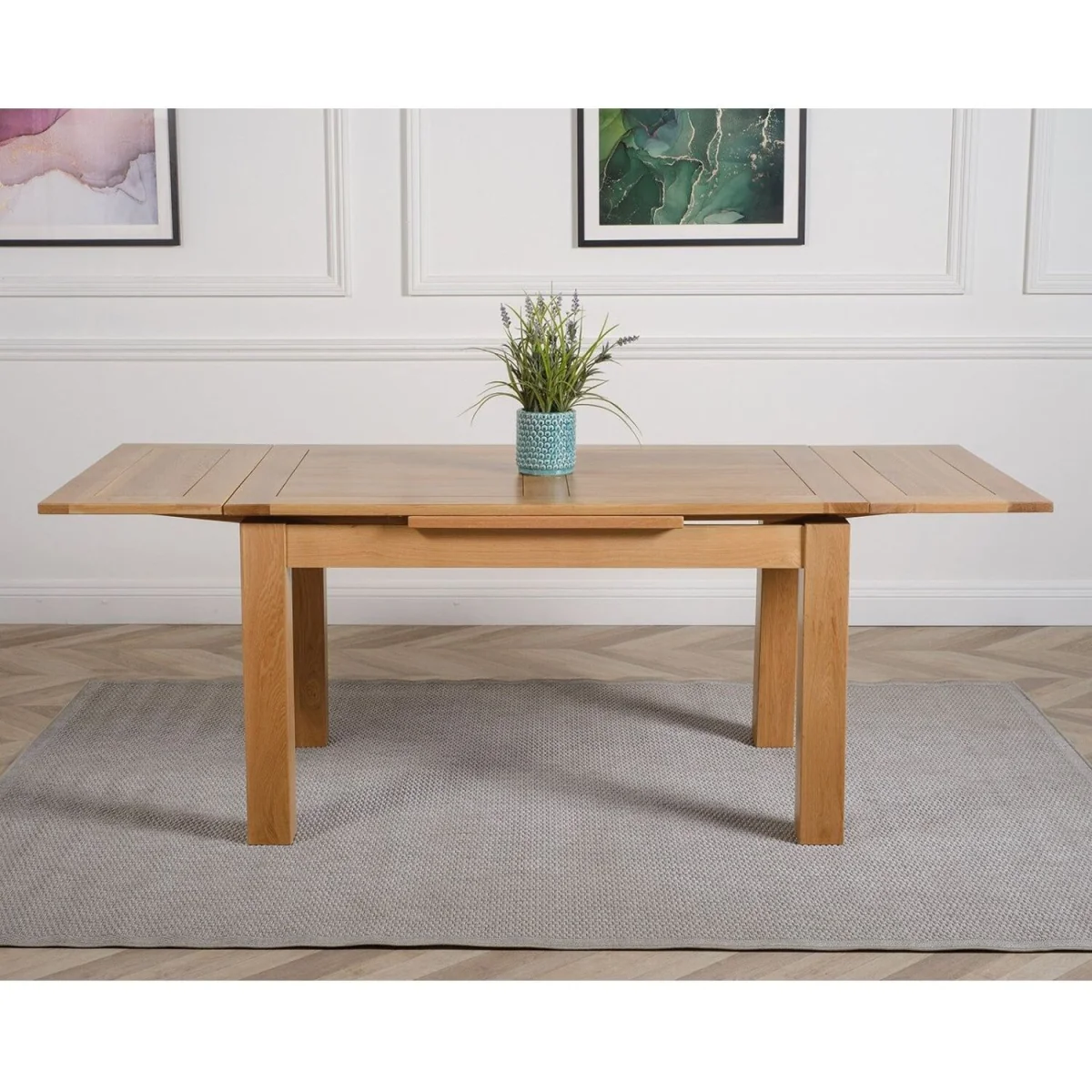 Richmond 140-220cm Oak Extending Dining Table and 8 Lincoln Chairs - Brown – image 8