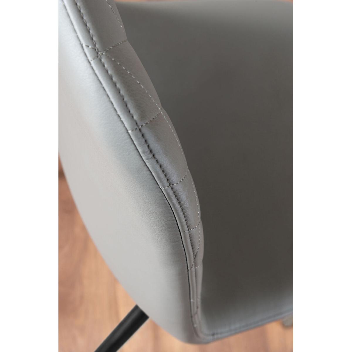 Palma White High Gloss Round Dining Table and 4 Corona Black Leg Chairs - Grey – image 6