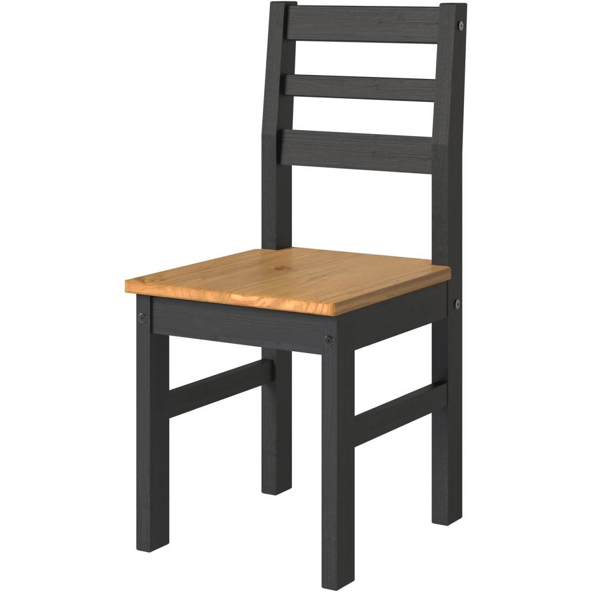 Augusta Pine Industrial Style Table and 4 Chair Set  - Antique wax – image 2