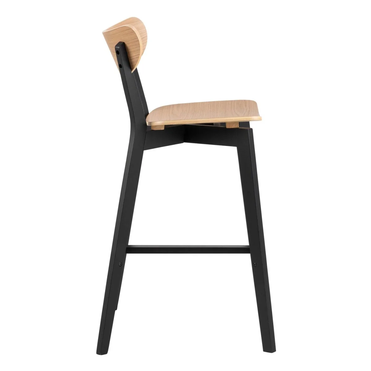 Krakow Bar Dining Set Effect Table with 2 Stools - Black – image 3