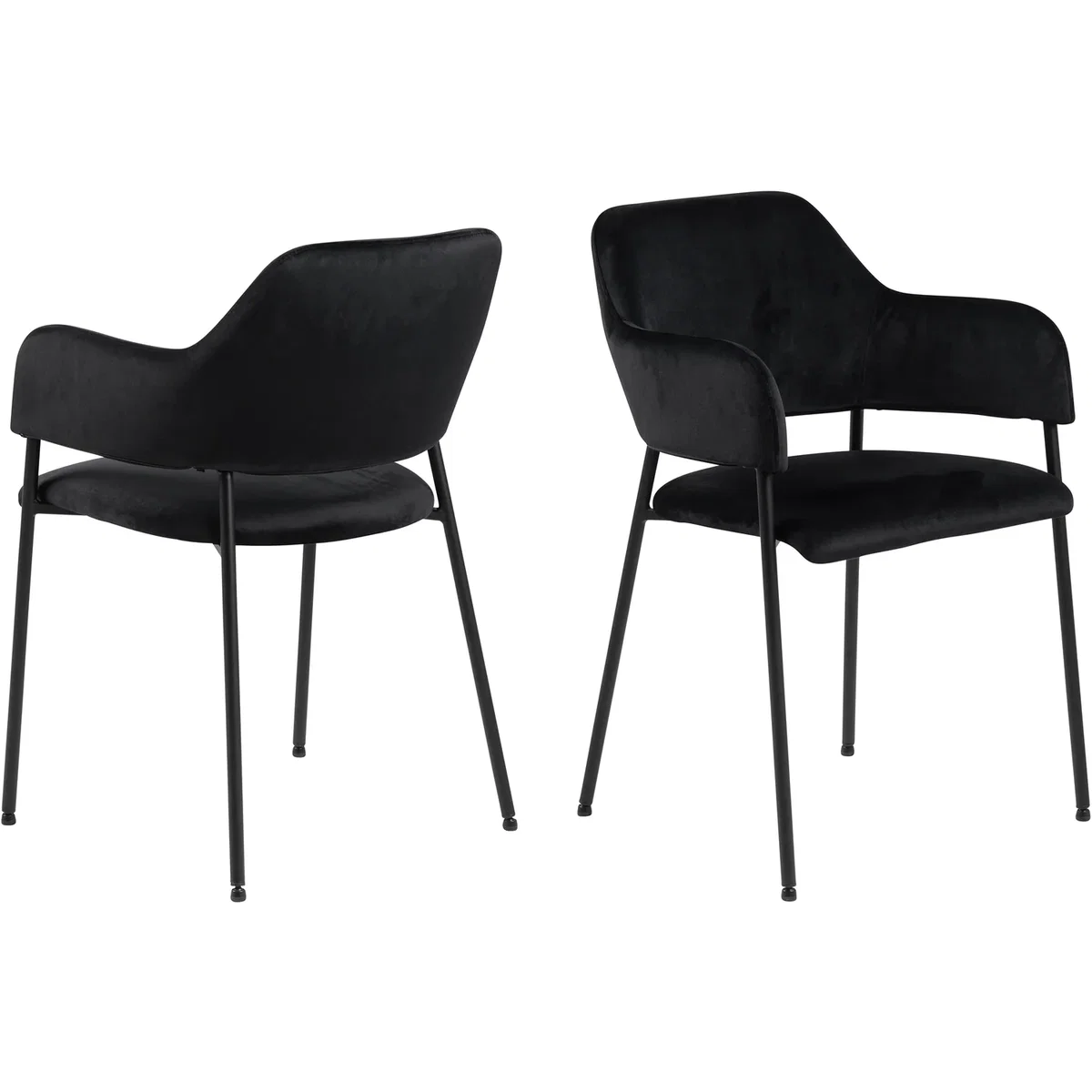 Christo Dining Table in Oak 220x105cm including 6 Lima Dining Chairs with Armrest in Black - Oak – image 5